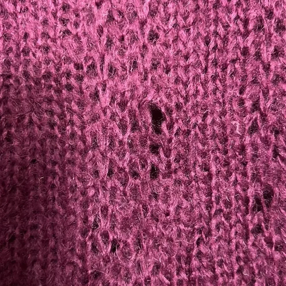 Wooden Ships Purple Cowl Neck Knit Sweater Dress Size S/M - Picture 6 of 6